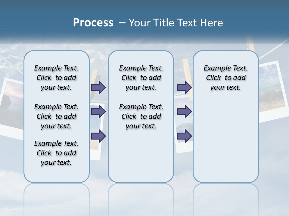 A Bunch Of Pictures Hanging On A Clothes Line PowerPoint Template