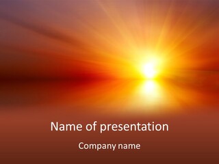 The Sun Is Shining Brightly In The Sky PowerPoint Template