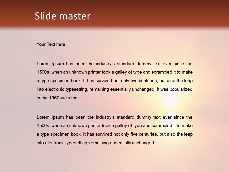 The Sun Is Shining Brightly In The Sky PowerPoint Template