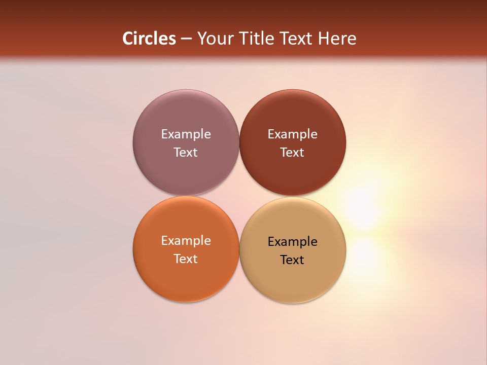 The Sun Is Shining Brightly In The Sky PowerPoint Template