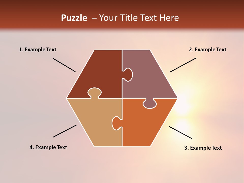 The Sun Is Shining Brightly In The Sky PowerPoint Template