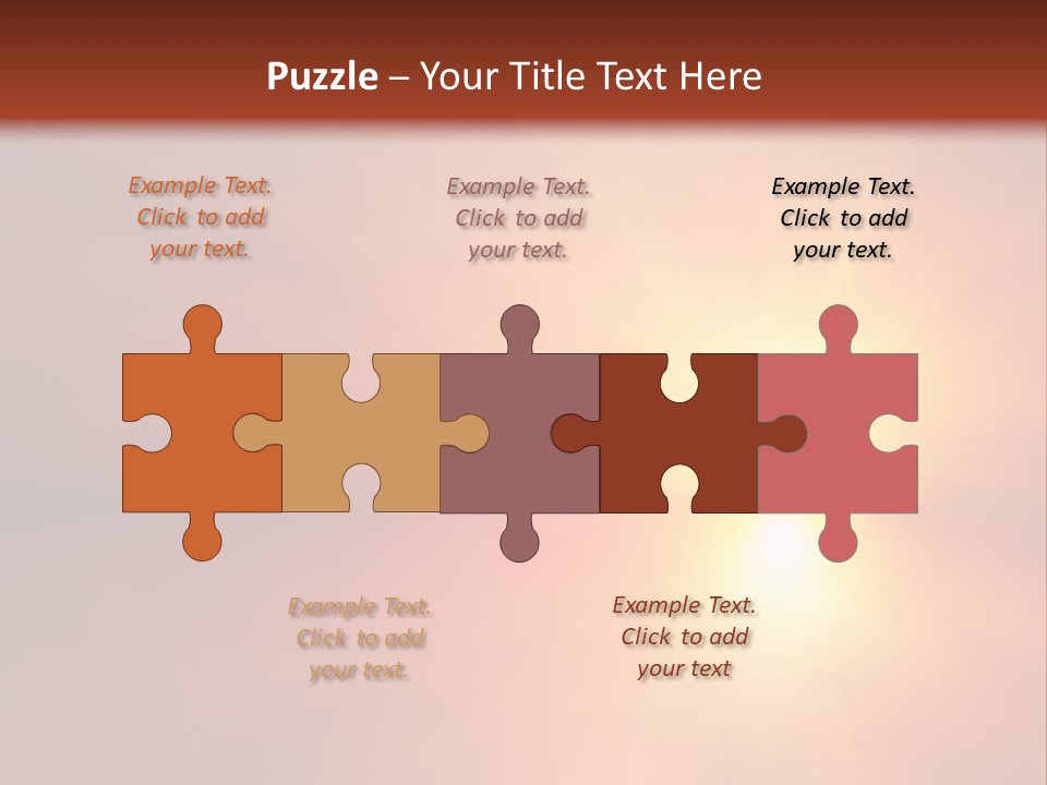 The Sun Is Shining Brightly In The Sky PowerPoint Template