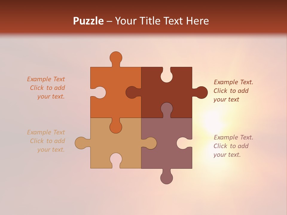 The Sun Is Shining Brightly In The Sky PowerPoint Template