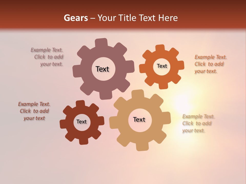 The Sun Is Shining Brightly In The Sky PowerPoint Template