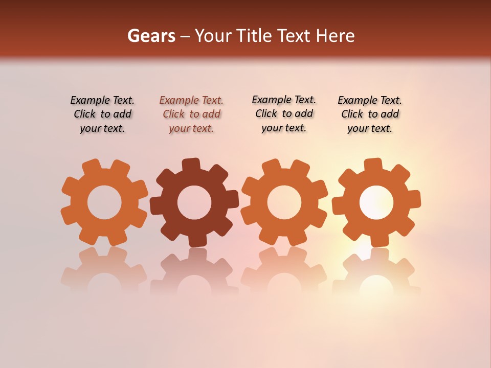 The Sun Is Shining Brightly In The Sky PowerPoint Template