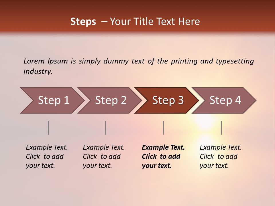 The Sun Is Shining Brightly In The Sky PowerPoint Template