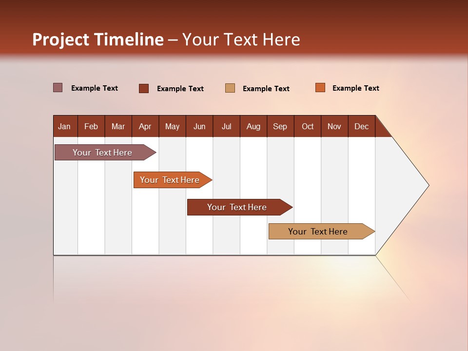 The Sun Is Shining Brightly In The Sky PowerPoint Template