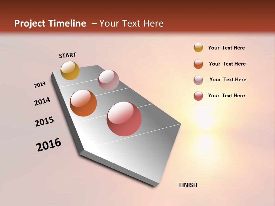The Sun Is Shining Brightly In The Sky PowerPoint Template