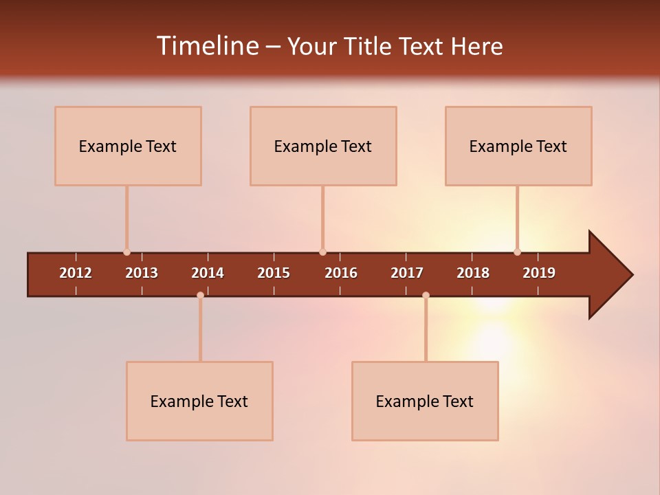 The Sun Is Shining Brightly In The Sky PowerPoint Template