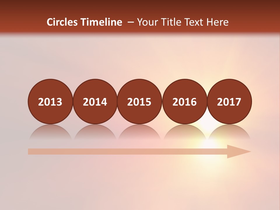 The Sun Is Shining Brightly In The Sky PowerPoint Template