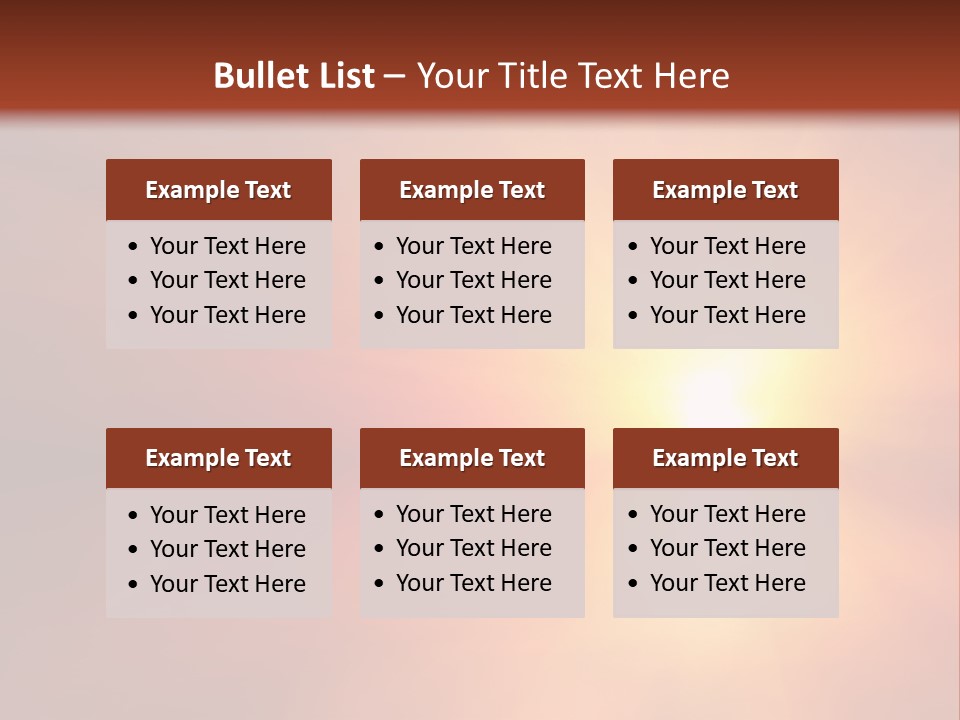 The Sun Is Shining Brightly In The Sky PowerPoint Template