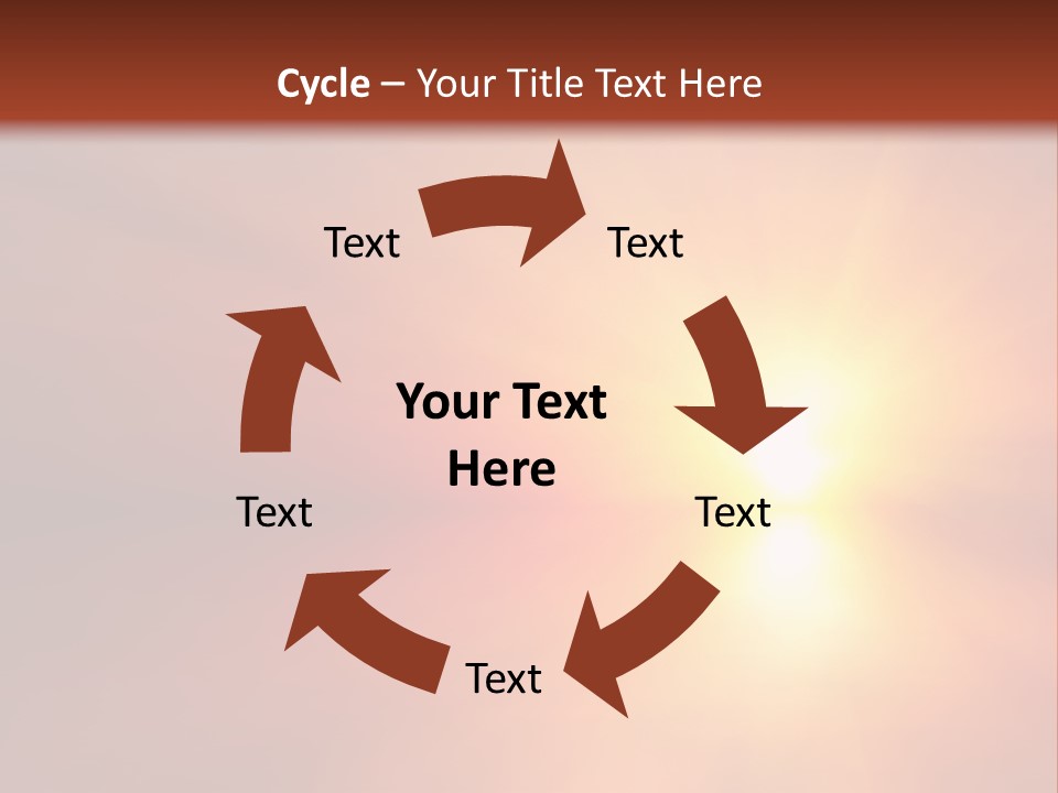 The Sun Is Shining Brightly In The Sky PowerPoint Template