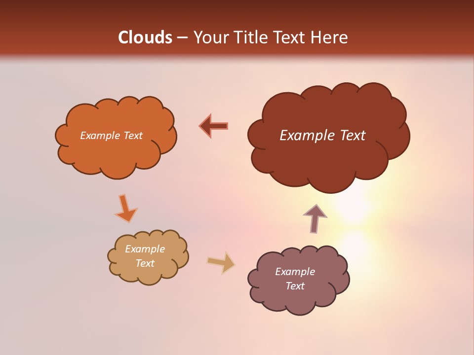 The Sun Is Shining Brightly In The Sky PowerPoint Template