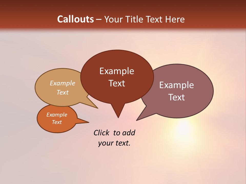 The Sun Is Shining Brightly In The Sky PowerPoint Template
