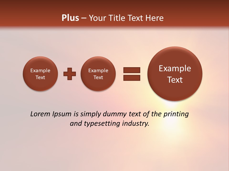 The Sun Is Shining Brightly In The Sky PowerPoint Template