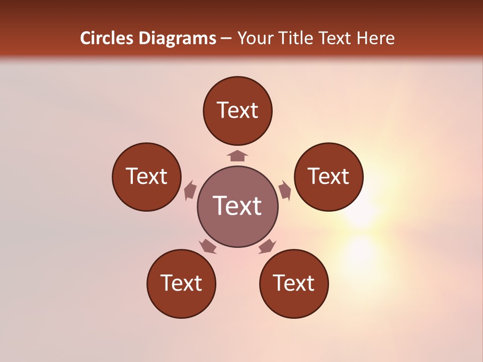 The Sun Is Shining Brightly In The Sky PowerPoint Template