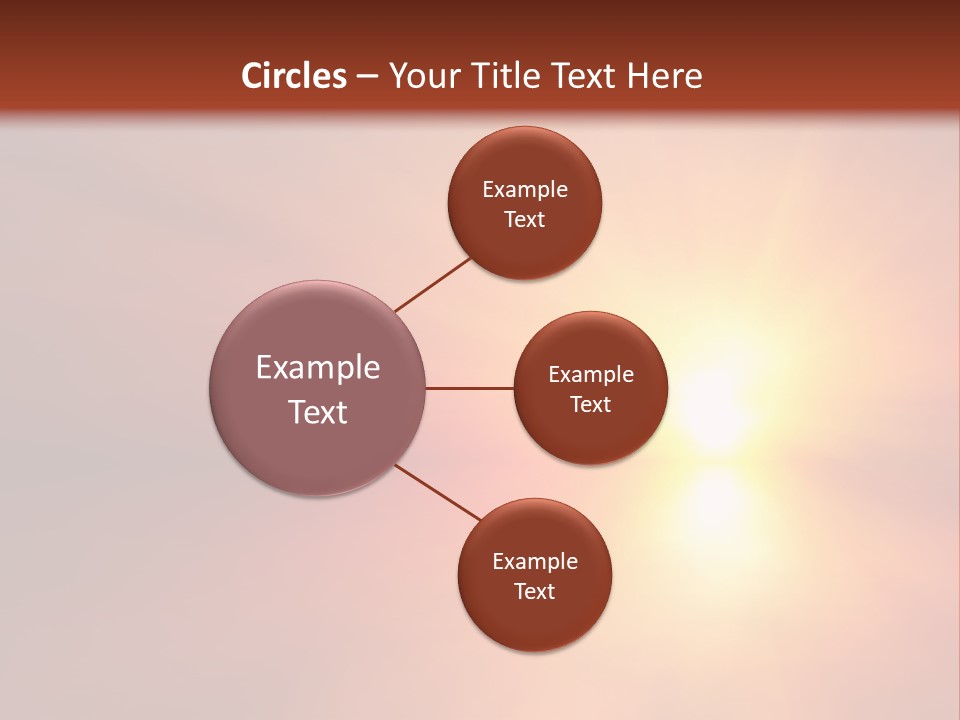 The Sun Is Shining Brightly In The Sky PowerPoint Template