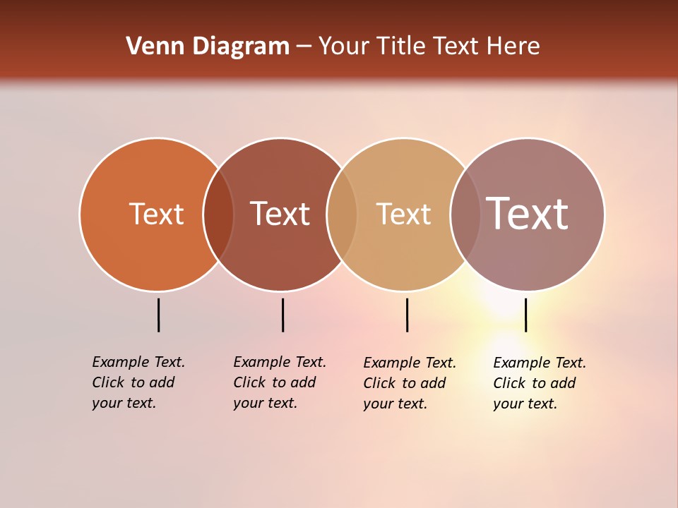 The Sun Is Shining Brightly In The Sky PowerPoint Template