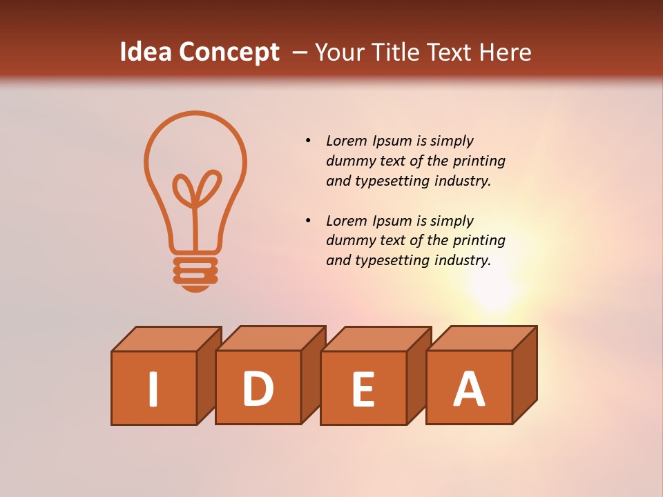 The Sun Is Shining Brightly In The Sky PowerPoint Template