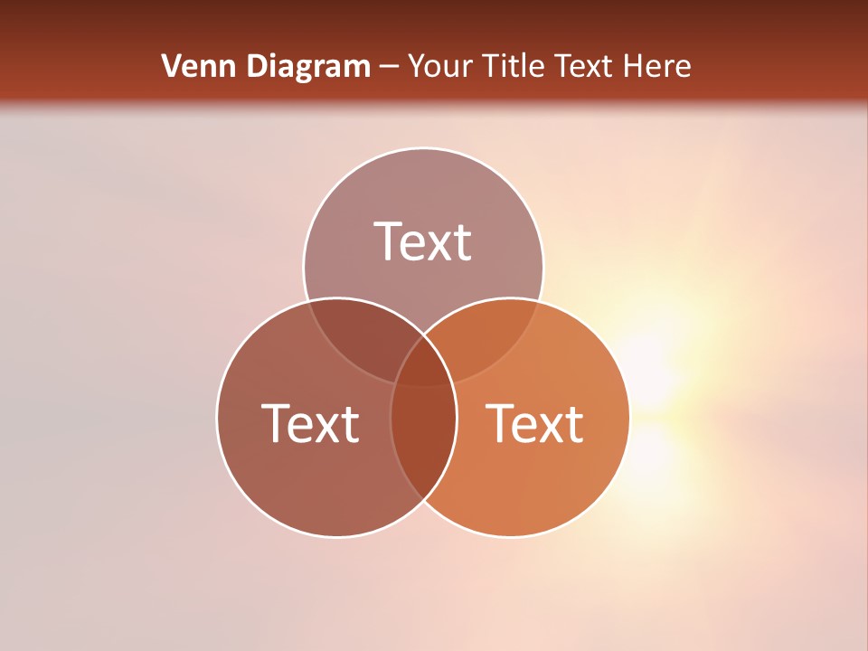 The Sun Is Shining Brightly In The Sky PowerPoint Template