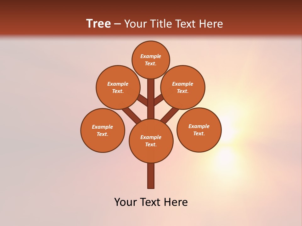 The Sun Is Shining Brightly In The Sky PowerPoint Template