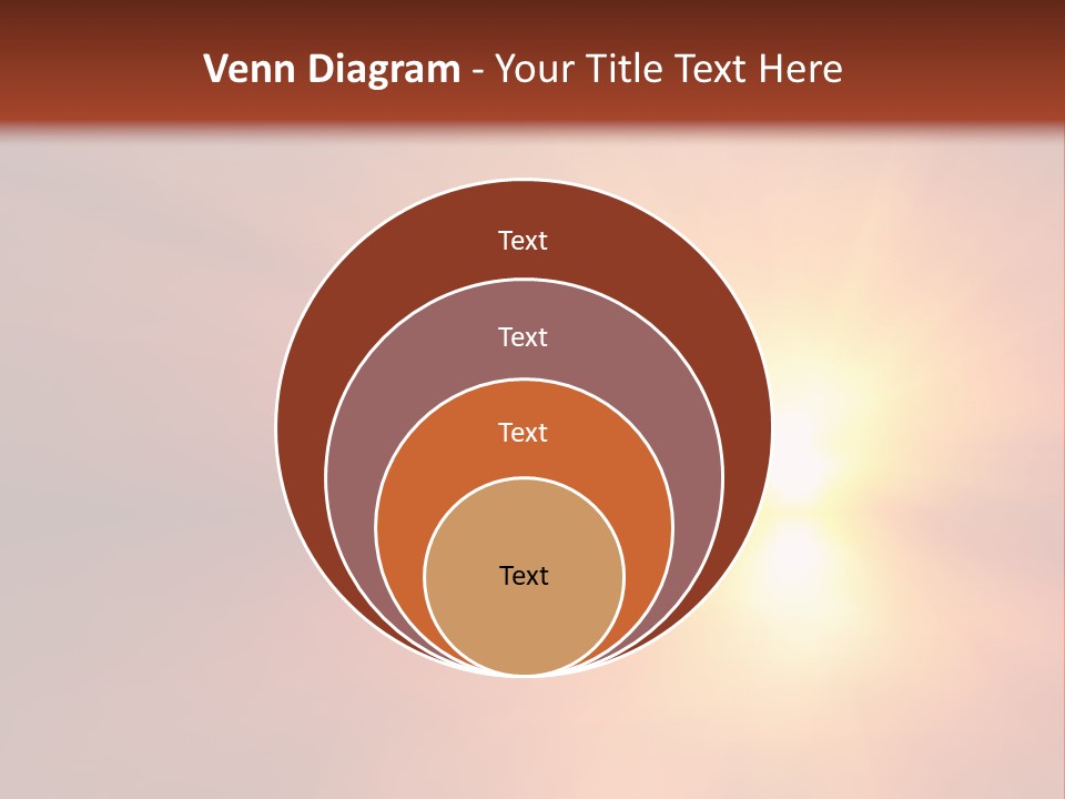 The Sun Is Shining Brightly In The Sky PowerPoint Template