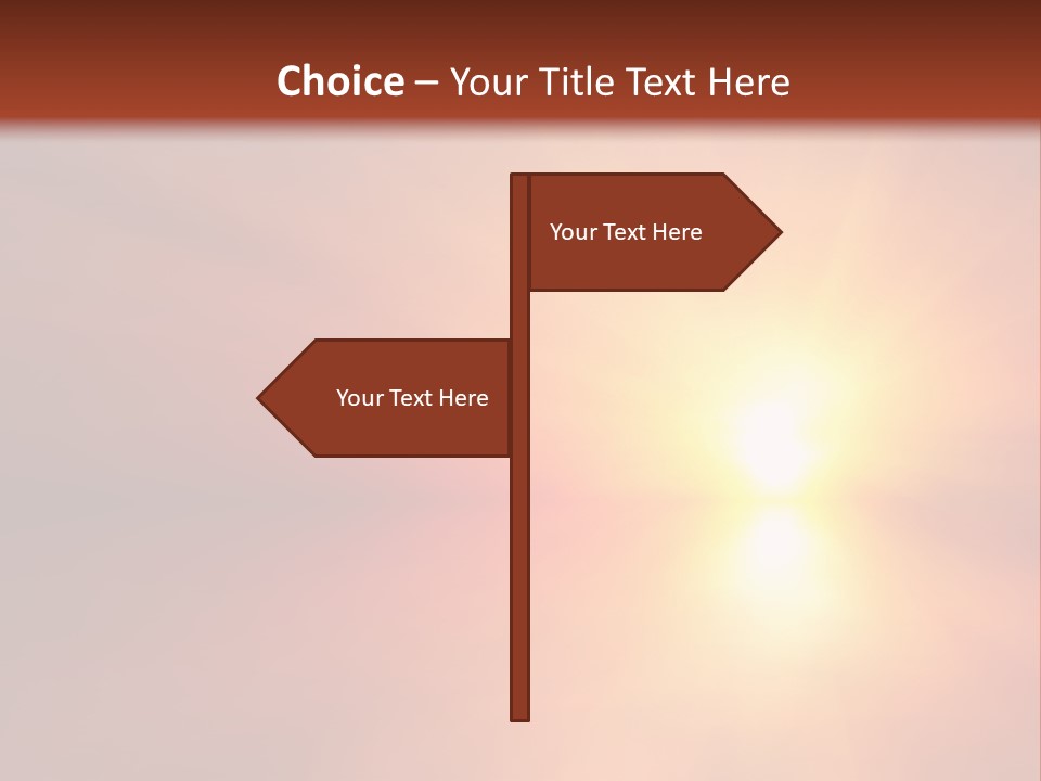 The Sun Is Shining Brightly In The Sky PowerPoint Template