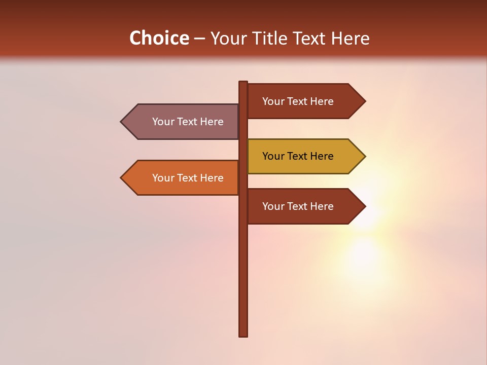 The Sun Is Shining Brightly In The Sky PowerPoint Template