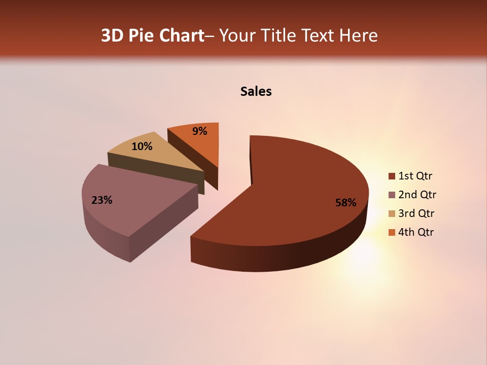 The Sun Is Shining Brightly In The Sky PowerPoint Template