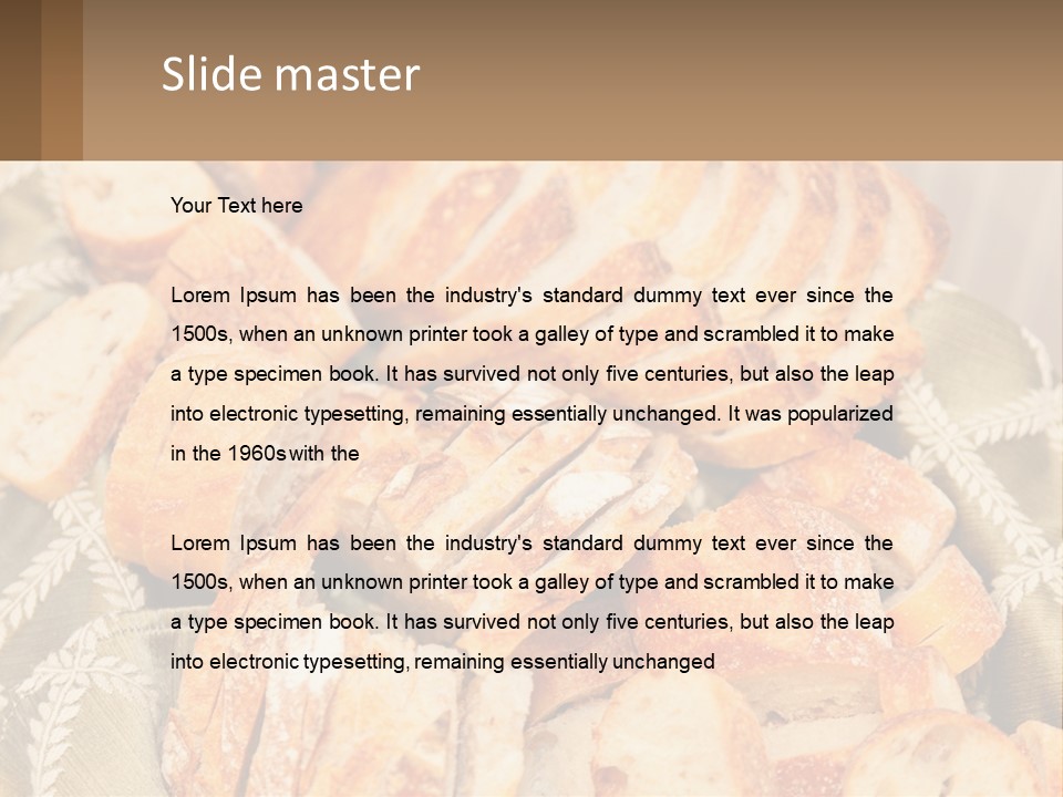 A Plate Full Of Bread On A Table PowerPoint Template
