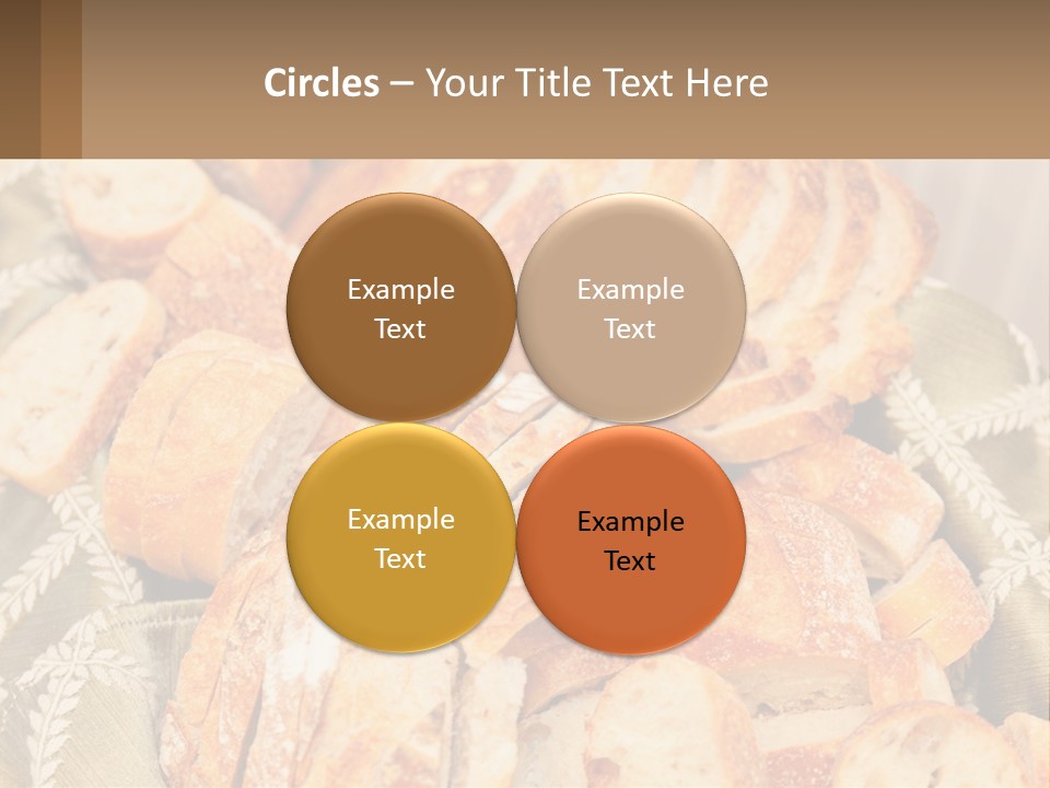 A Plate Full Of Bread On A Table PowerPoint Template