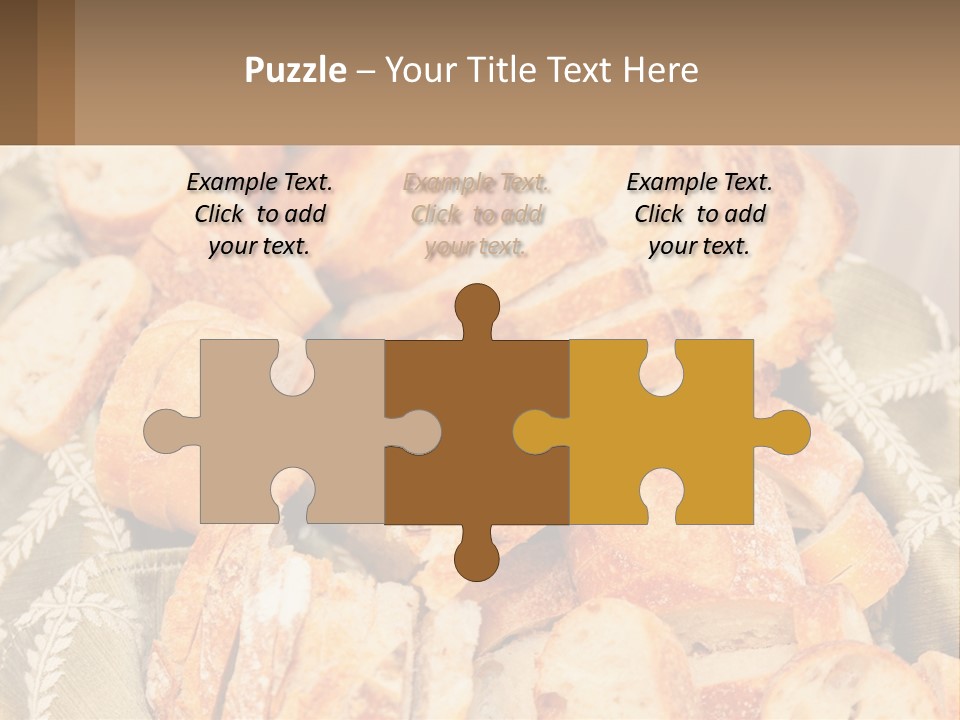 A Plate Full Of Bread On A Table PowerPoint Template