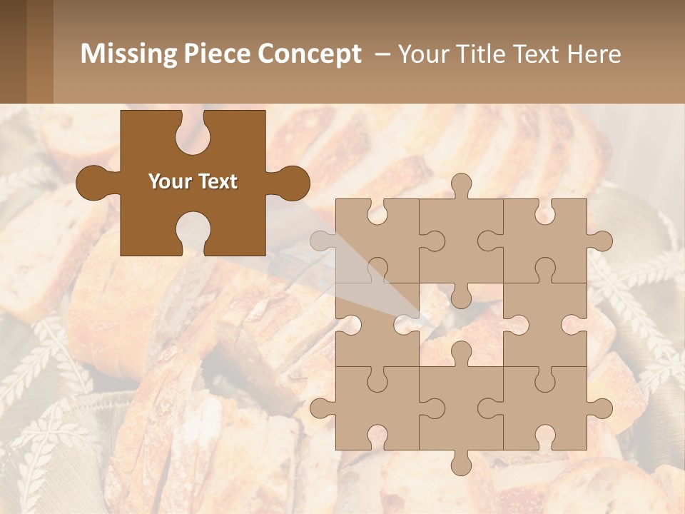 A Plate Full Of Bread On A Table PowerPoint Template