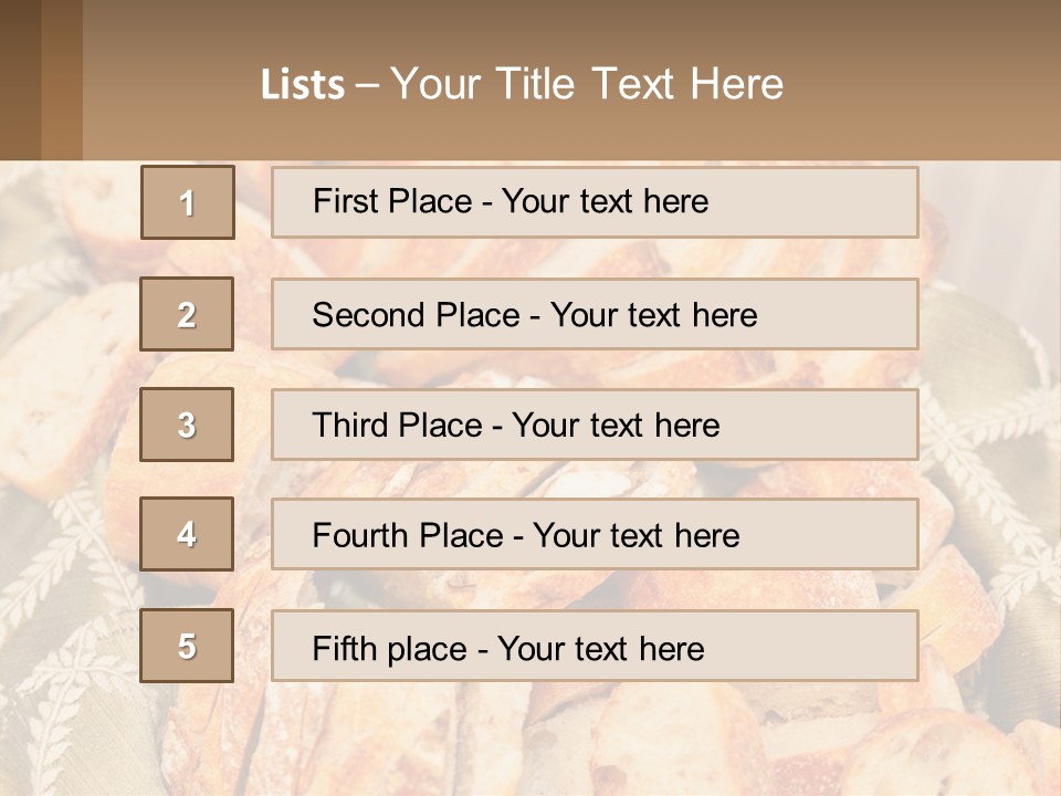 A Plate Full Of Bread On A Table PowerPoint Template