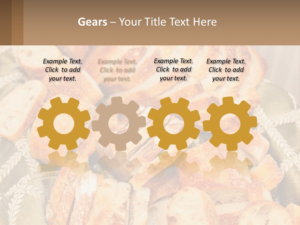 A Plate Full Of Bread On A Table PowerPoint Template
