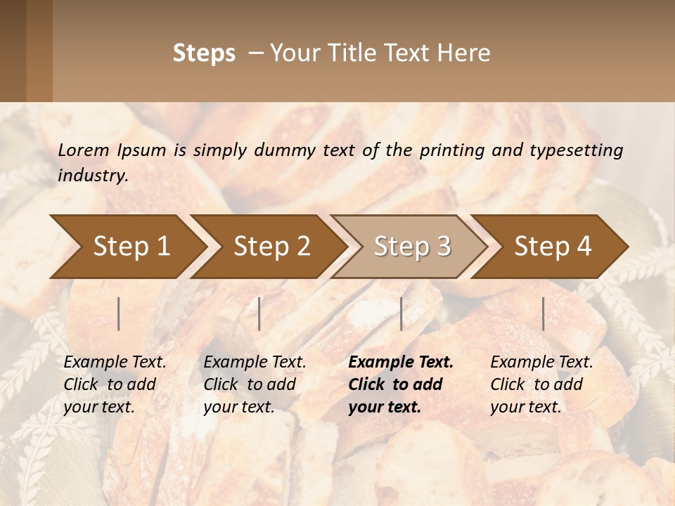 A Plate Full Of Bread On A Table PowerPoint Template