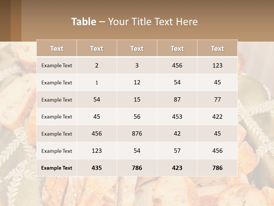 A Plate Full Of Bread On A Table PowerPoint Template