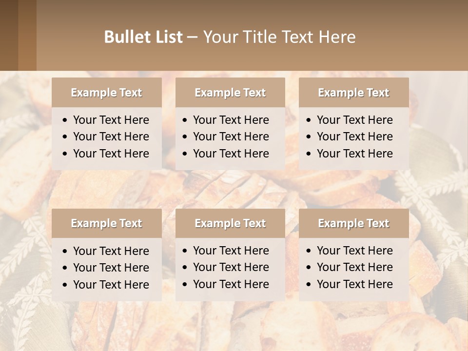 A Plate Full Of Bread On A Table PowerPoint Template