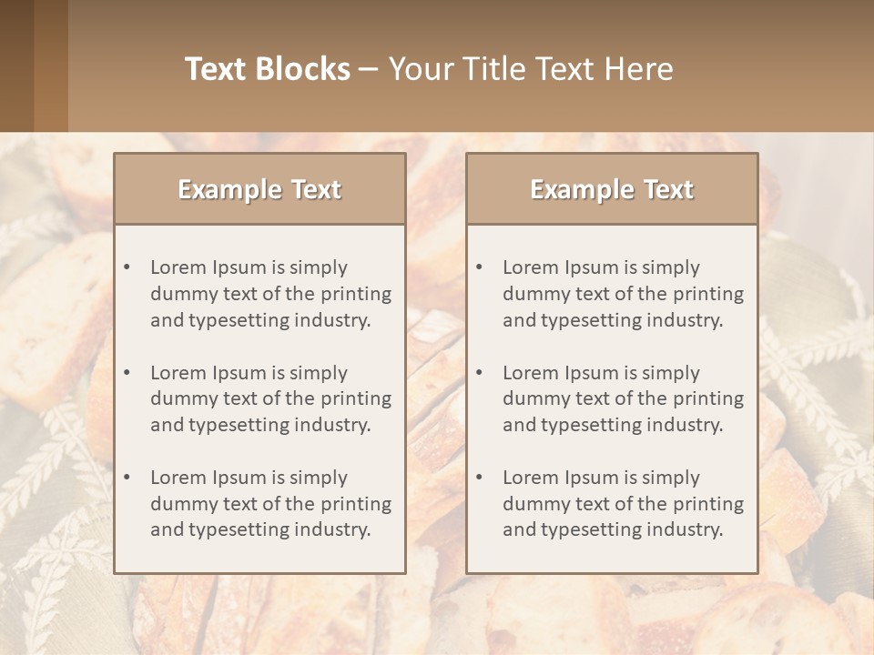A Plate Full Of Bread On A Table PowerPoint Template