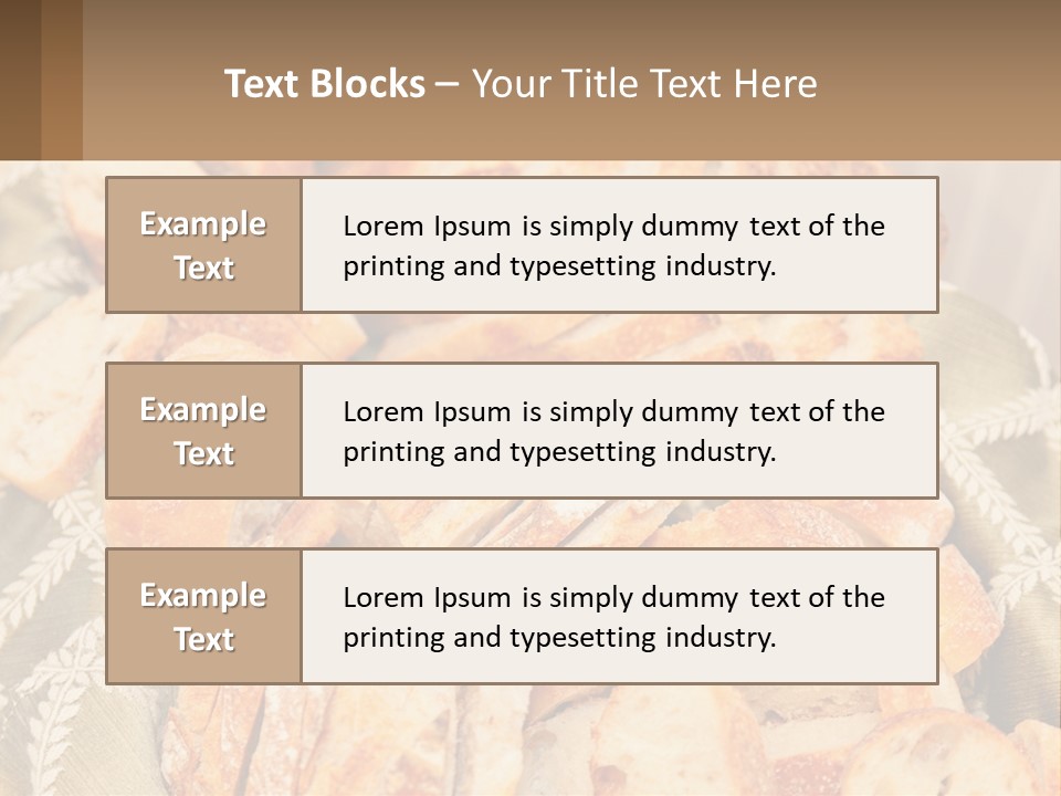 A Plate Full Of Bread On A Table PowerPoint Template