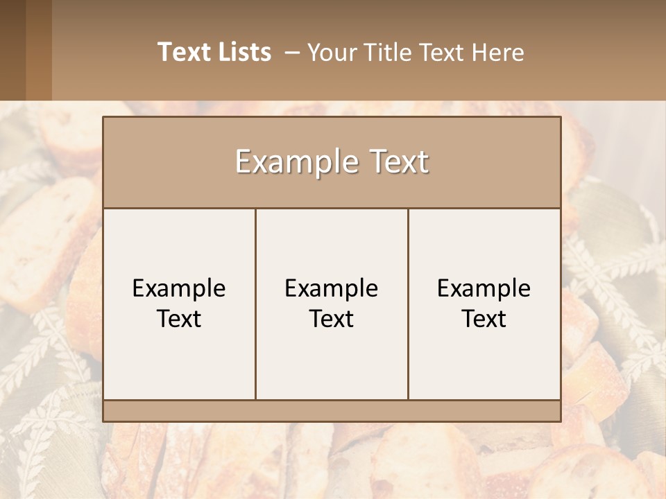 A Plate Full Of Bread On A Table PowerPoint Template