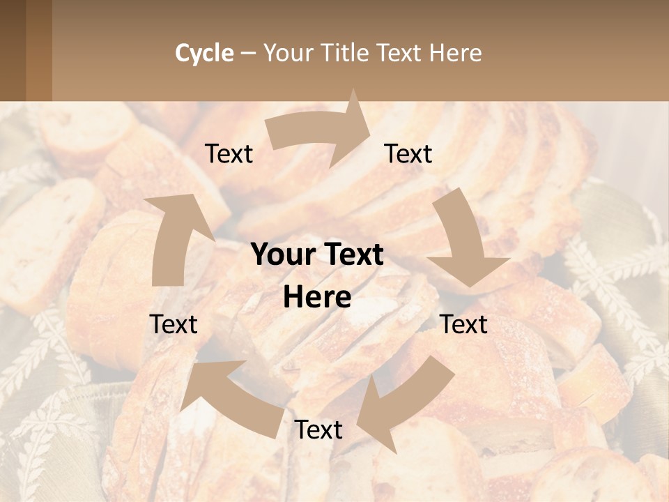 A Plate Full Of Bread On A Table PowerPoint Template