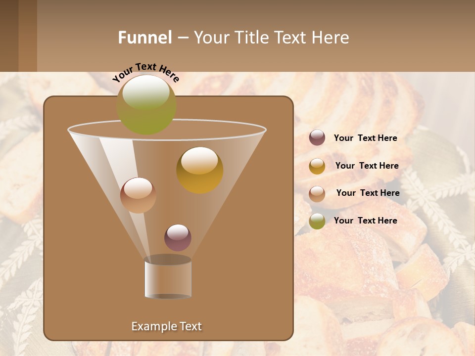 A Plate Full Of Bread On A Table PowerPoint Template