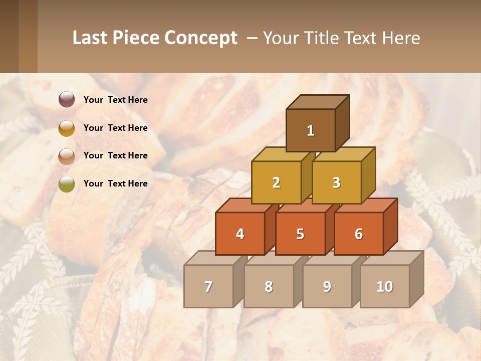 A Plate Full Of Bread On A Table PowerPoint Template