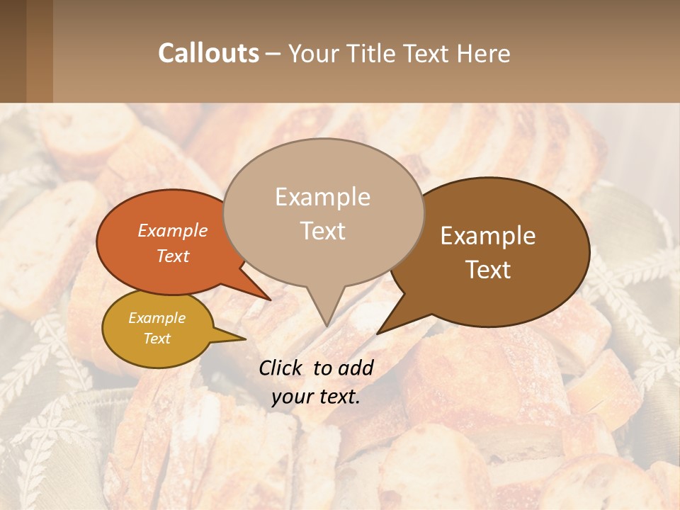 A Plate Full Of Bread On A Table PowerPoint Template