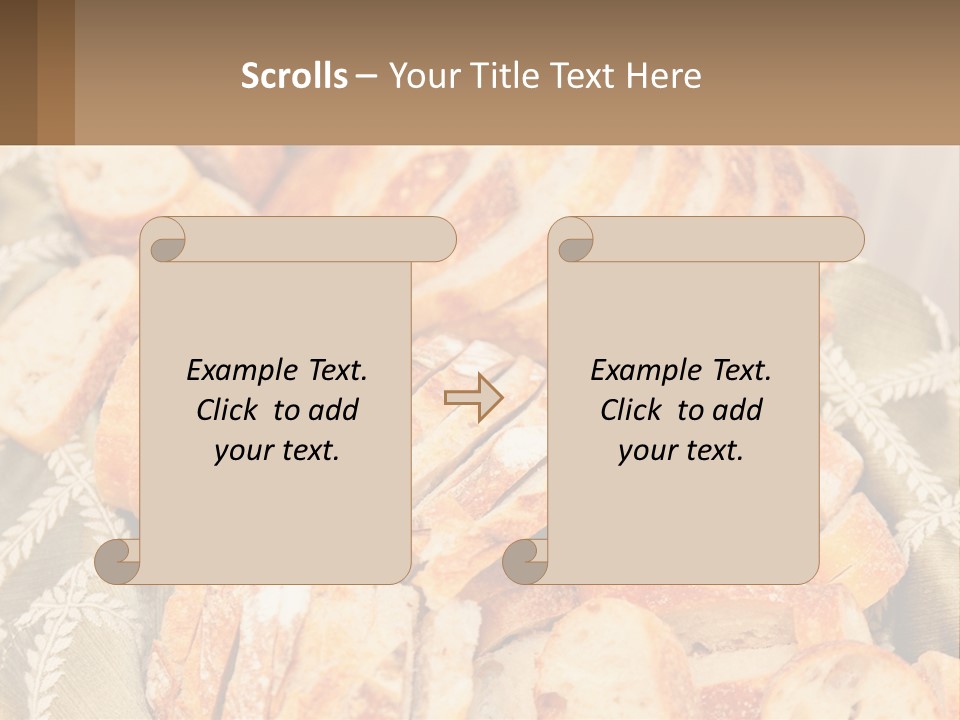 A Plate Full Of Bread On A Table PowerPoint Template
