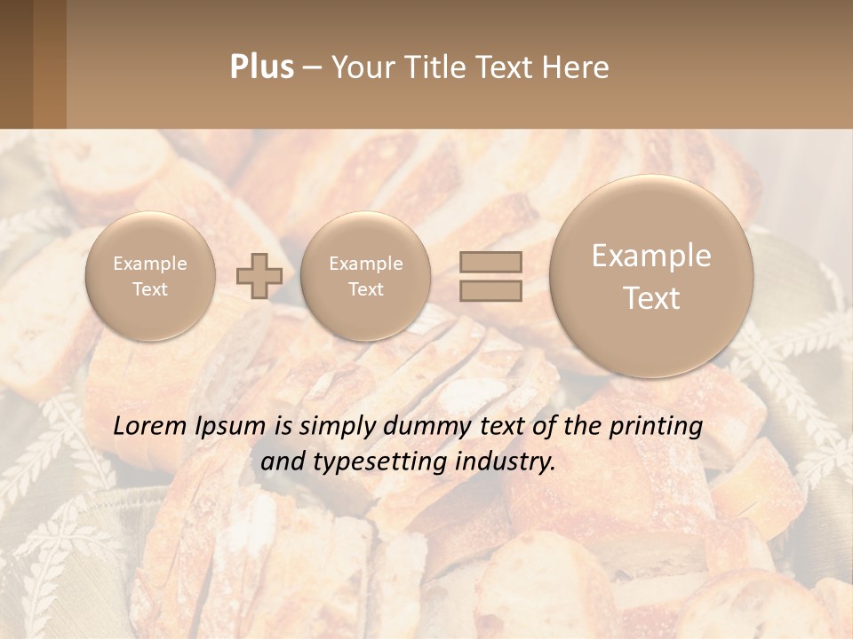 A Plate Full Of Bread On A Table PowerPoint Template