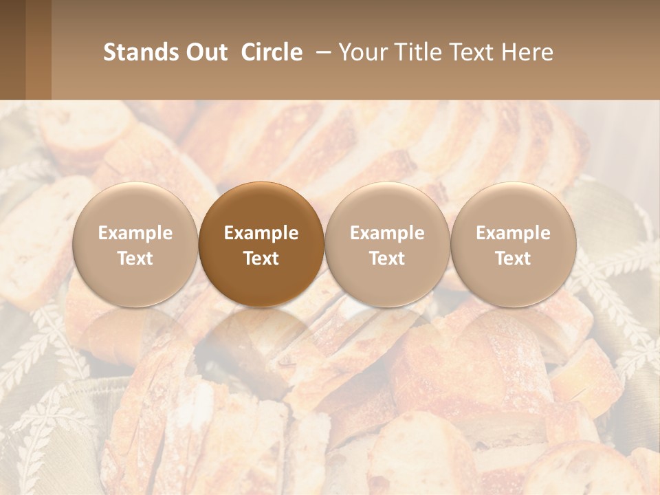 A Plate Full Of Bread On A Table PowerPoint Template