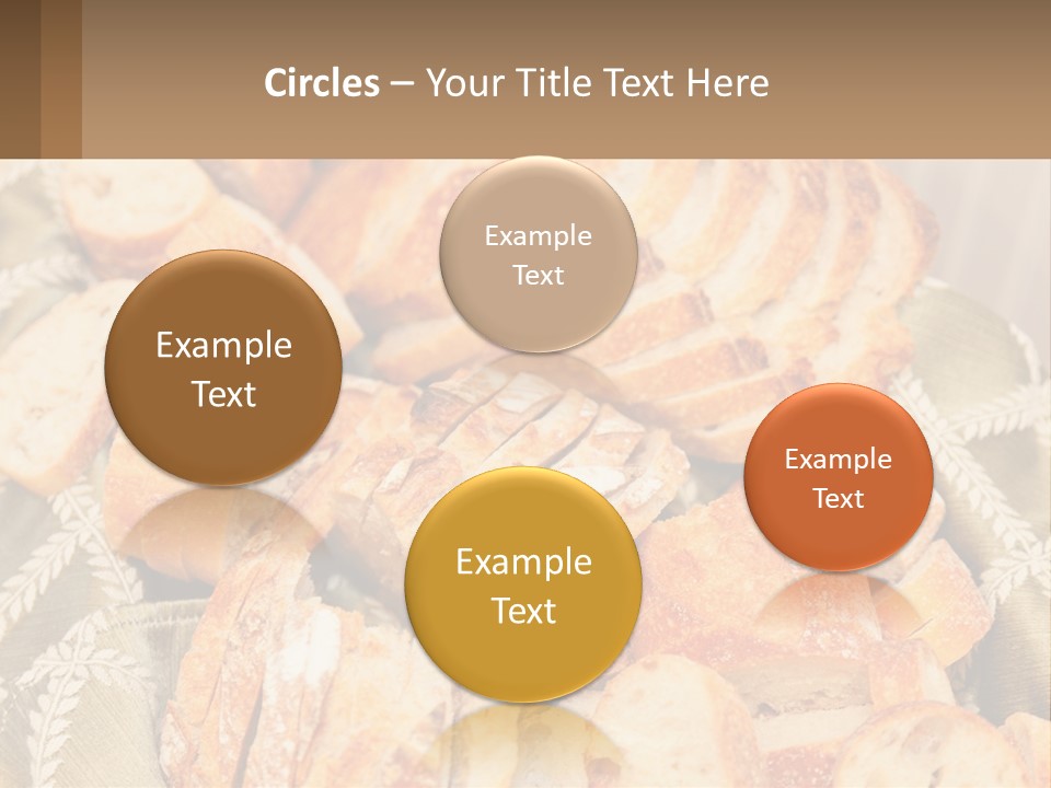 A Plate Full Of Bread On A Table PowerPoint Template