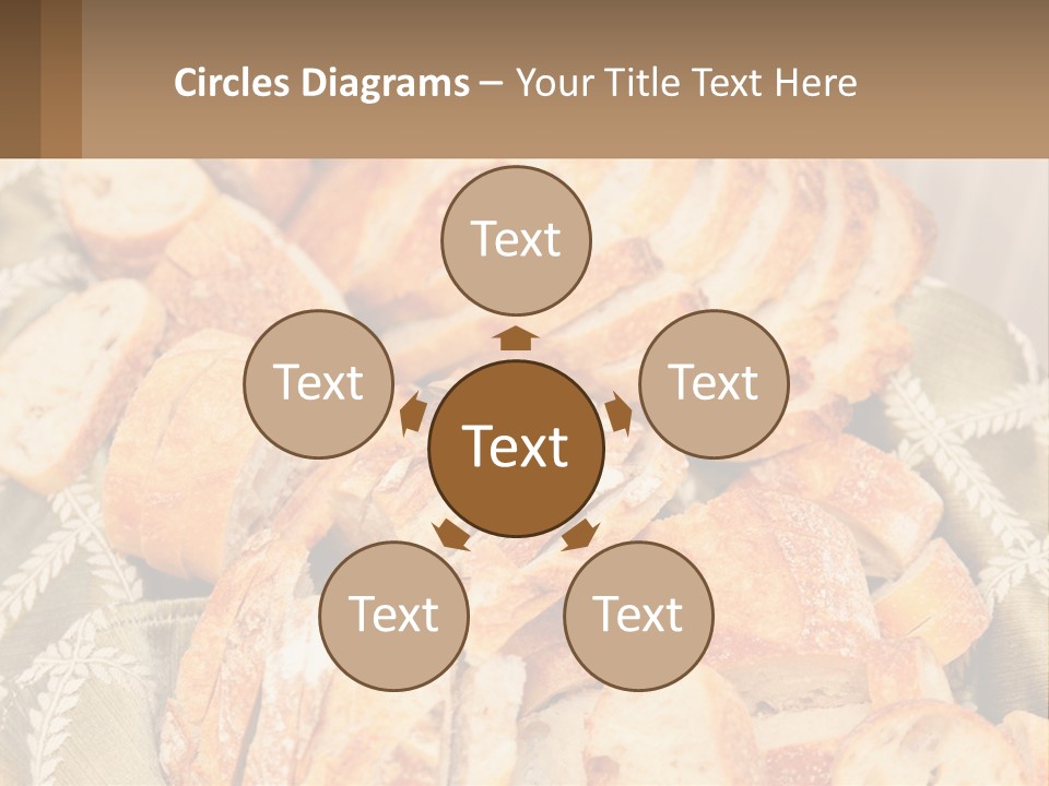 A Plate Full Of Bread On A Table PowerPoint Template